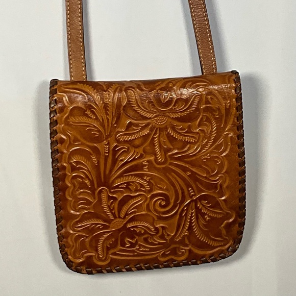 Patricia Nash Handbags - Patricia Nash Crossbody Bag  Tan Granada Embossed whipped-stitched